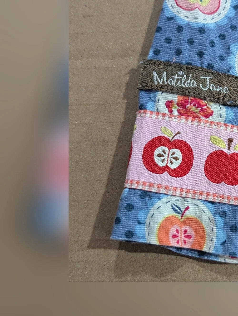 Matilda Jane Girl's Apples & Tea Mixed Print Dress Sz 4 *GUC So Adorable! 🥰